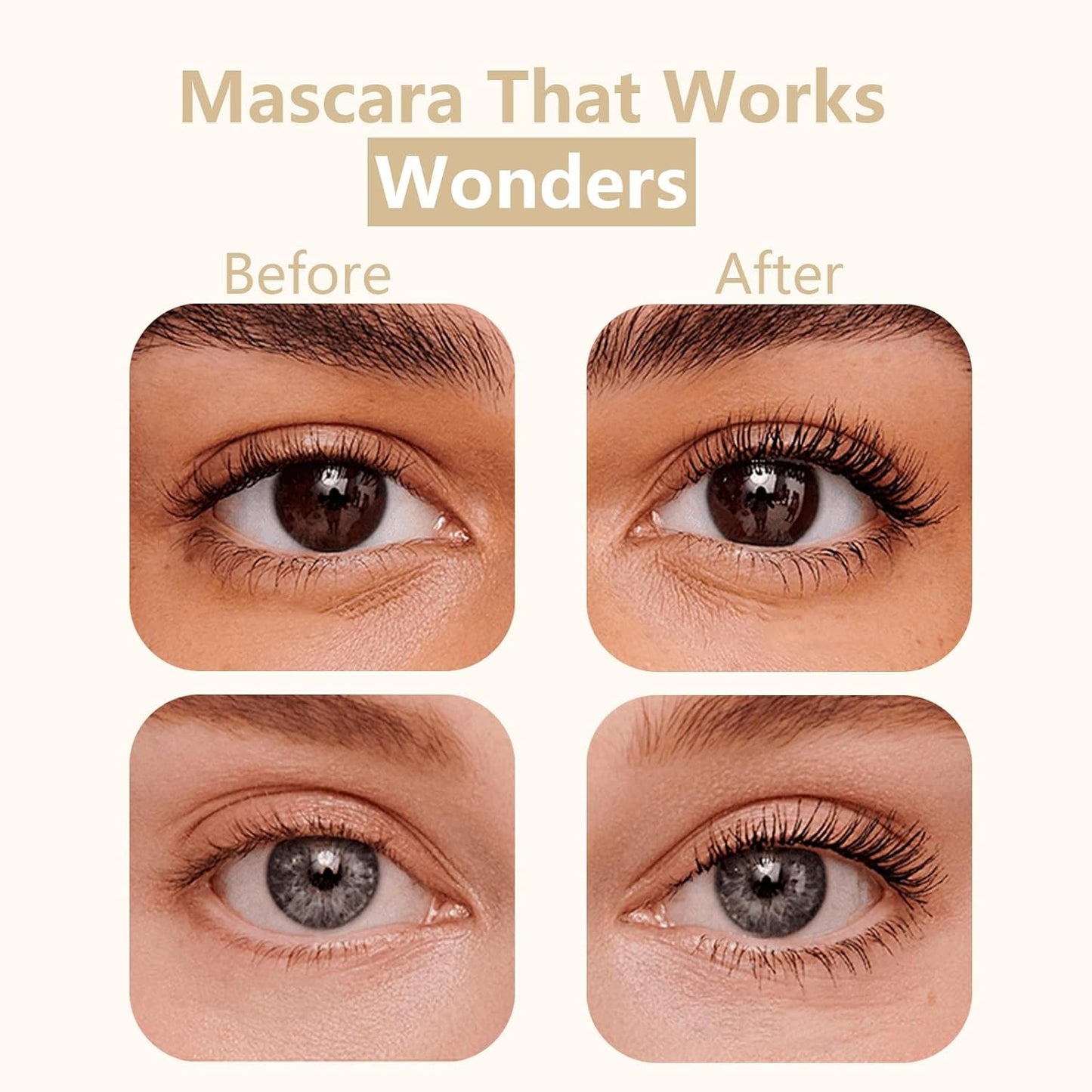 Mascara for Older Women, Eyelash Serum for Older Women 60 Plus, Length Black, Waterproof & Sweatproof Long Lasting Non-smudged, Easy Removal (1pc Black)