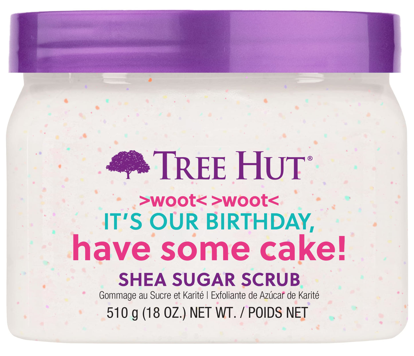 Tree Hut Vanilla Shea Sugar Exfoliating & Hydrating Body Scrub, 18 oz