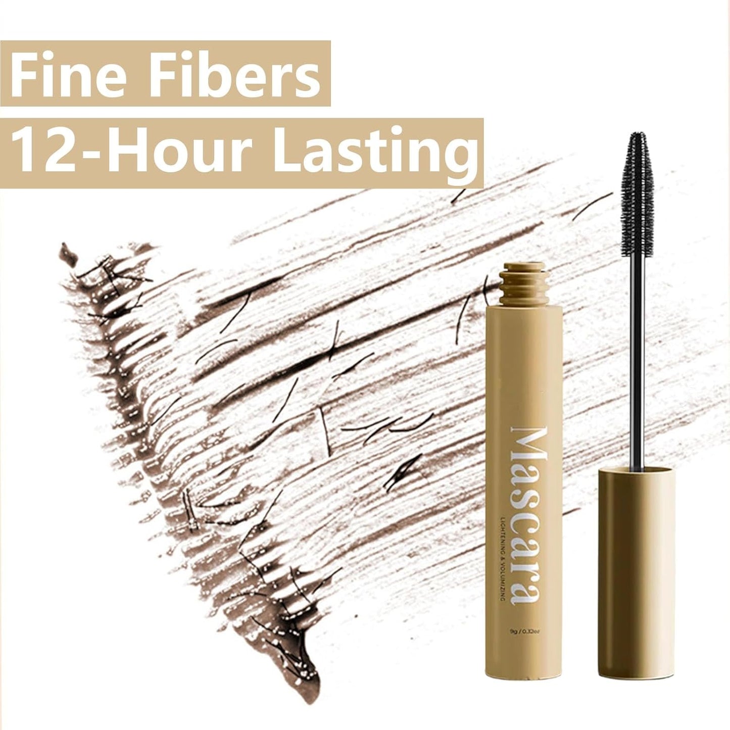 Mascara for Older Women, Eyelash Serum for Older Women 60 Plus, Length Black, Waterproof & Sweatproof Long Lasting Non-smudged, Easy Removal (1pc Black)