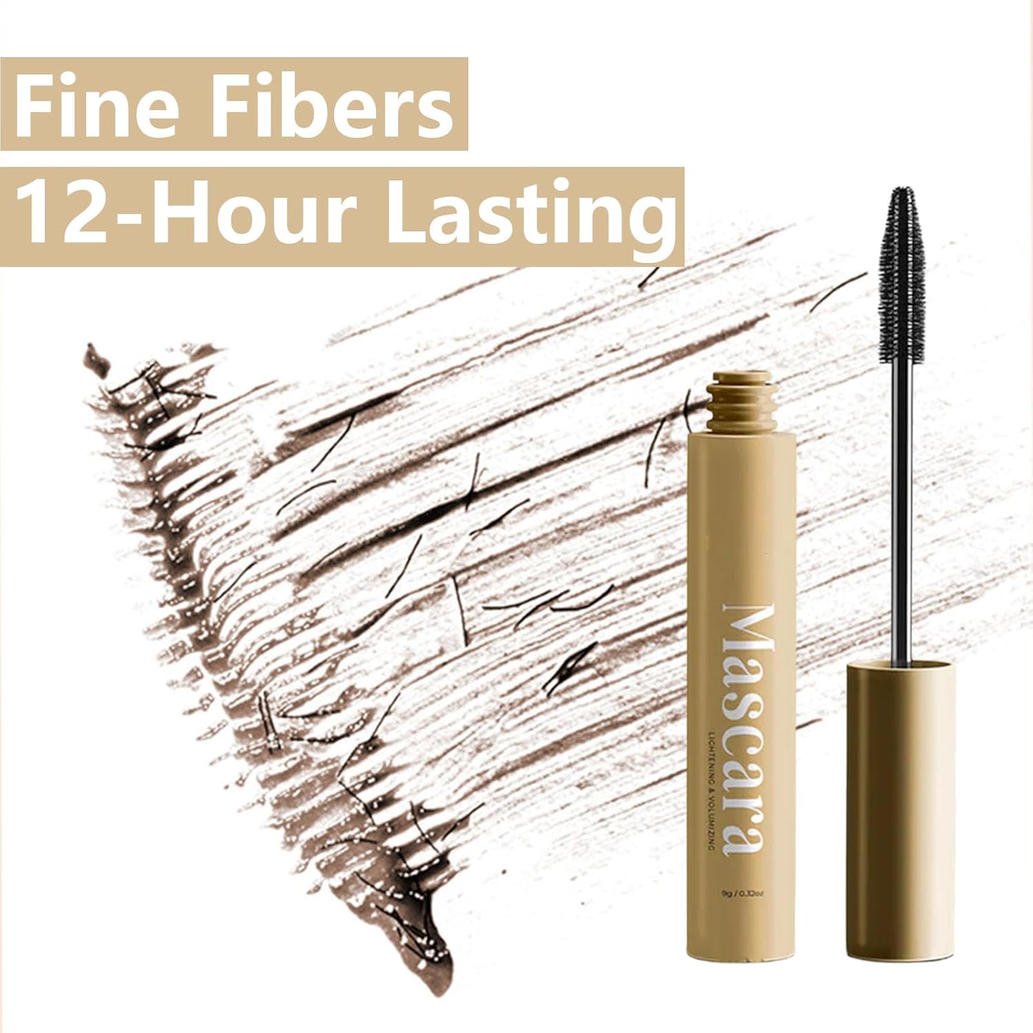 Mascara for Older Women, Eyelash Serum for Older Women 60 Plus, Length Black, Waterproof & Sweatproof Long Lasting Non-smudged, Easy Removal (1pc Black)