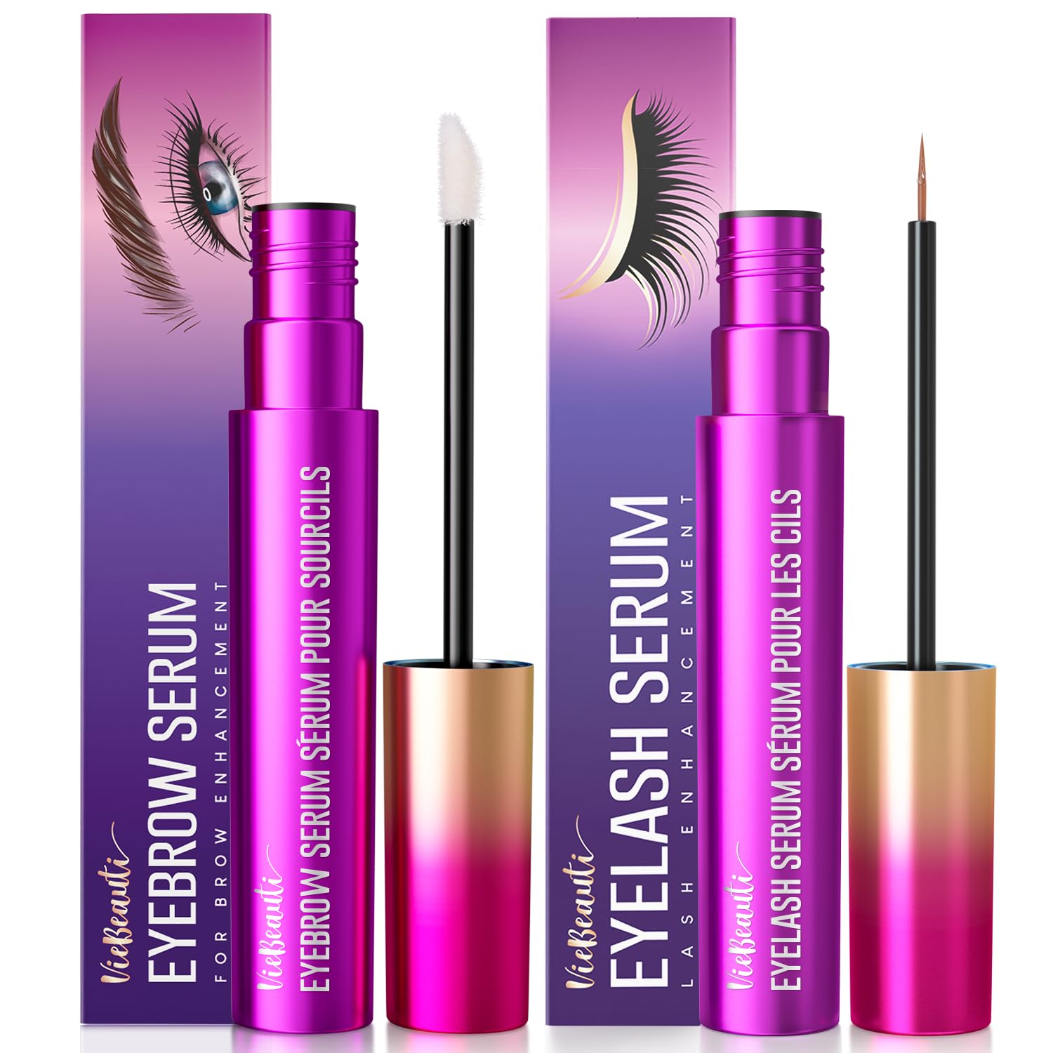 VieBeauti Eyebrow Growth Serum: Eyebrow Serum to Grow Brows with Advanced Formula to Boost Longer Fuller and Thicker Looking Eyebrows 3mL